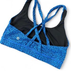 Lululemon Energy Bra Miss Mosaic Lakeside Blue